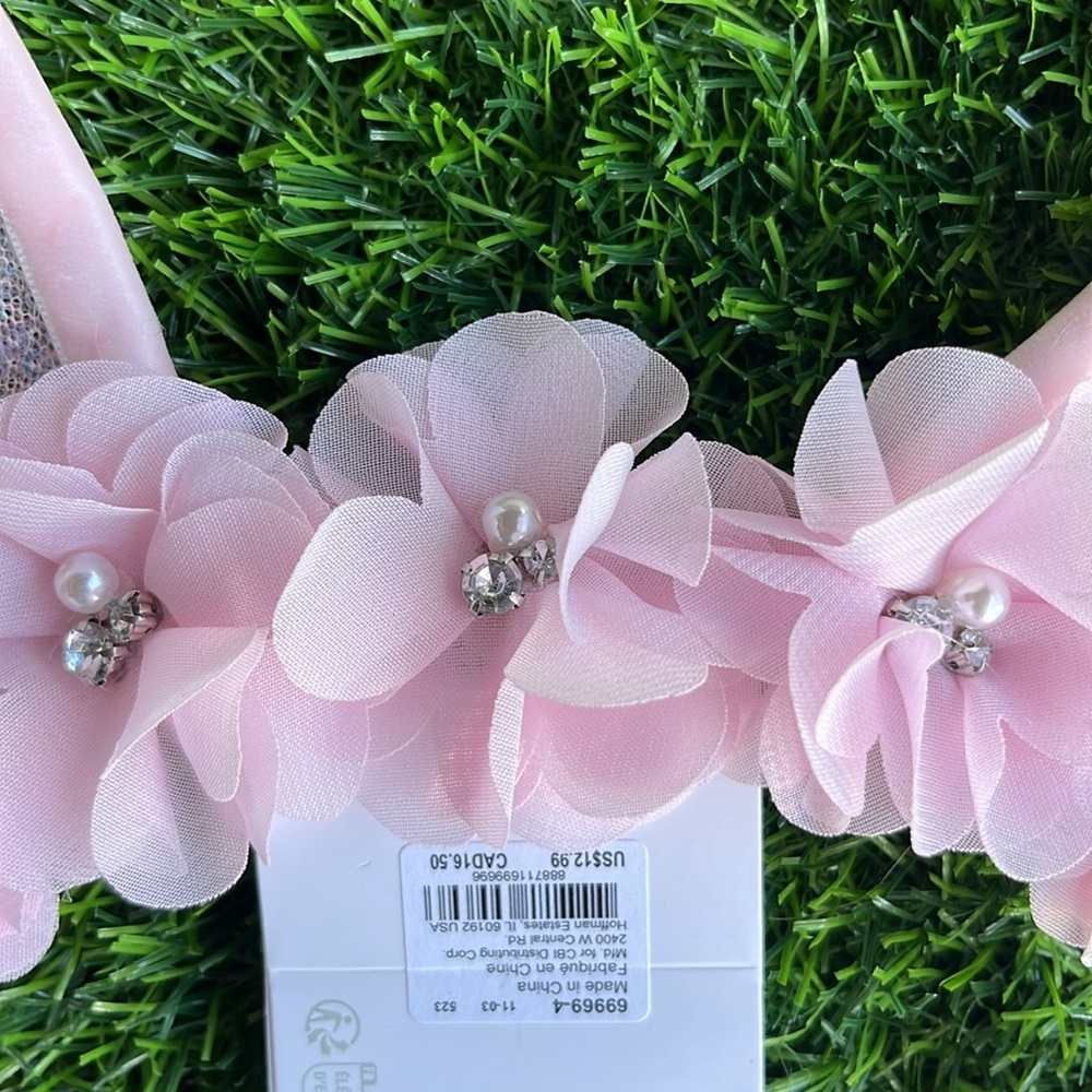 CLAIRES Classic Pink Bunny Ears Headband Costume Dress Up ( x2) - Picture 6 of 6